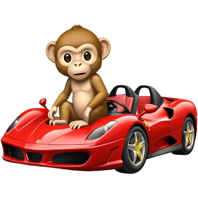 MONKEY in a ferrari emoji