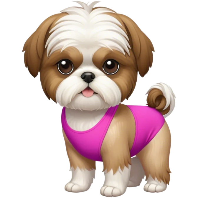 Shih Tzu in swim suit emoji