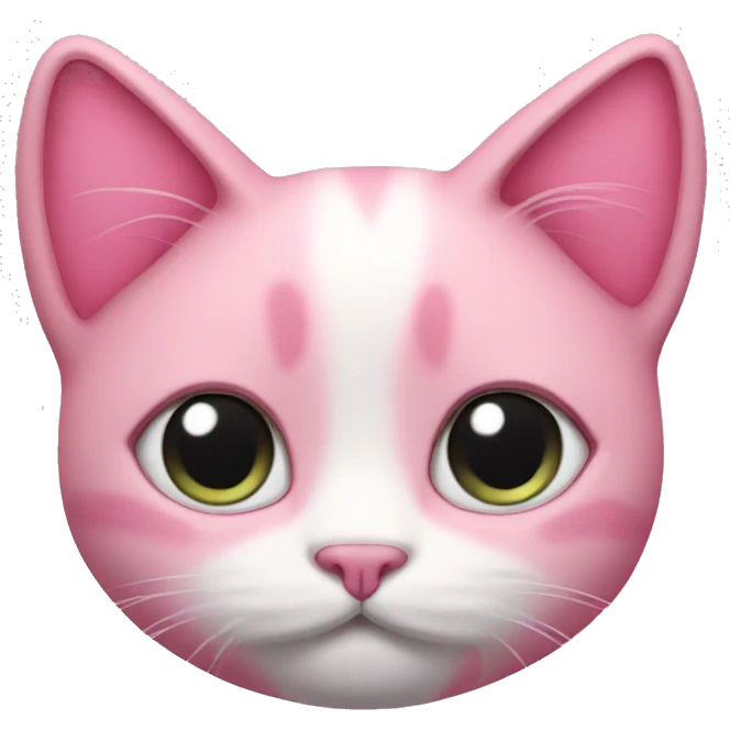 Pink cat with heart eyes  emoji
