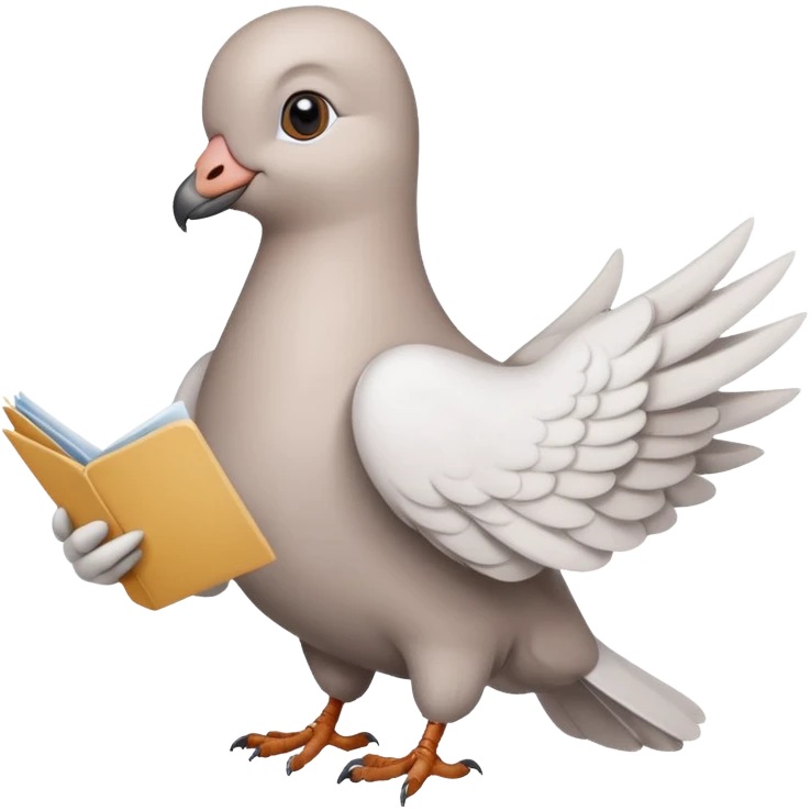 a dove with a letter in its paws emoji