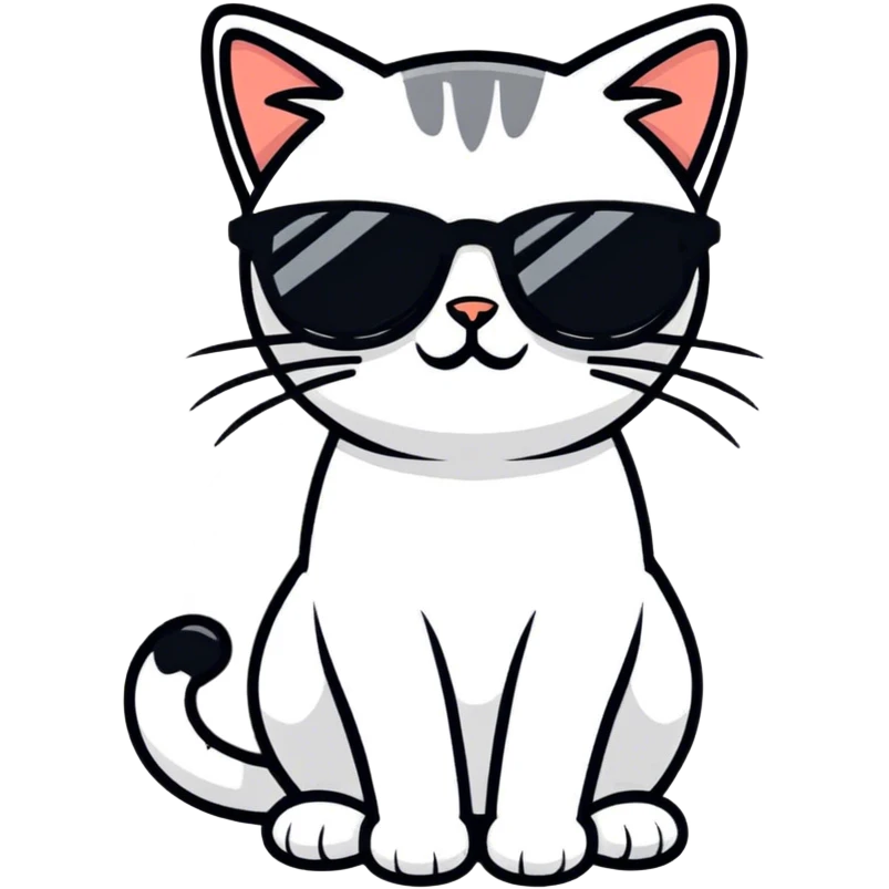 Cat with sunglasses emoji