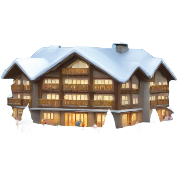 Ski resort at Christmas  emoji