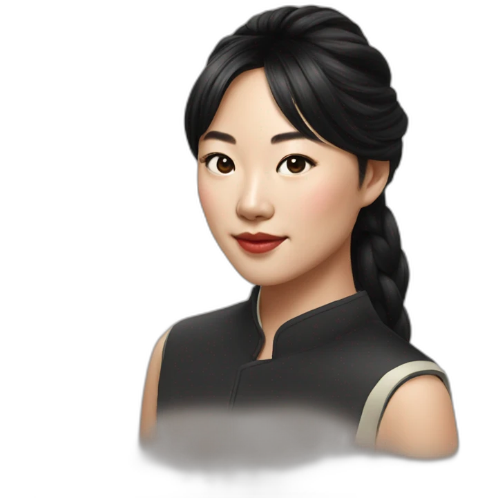 Greta Lee actor asian portrait black hair emoji