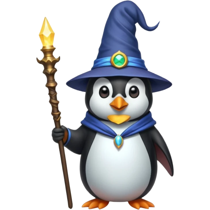 Penguin Wizard emoji