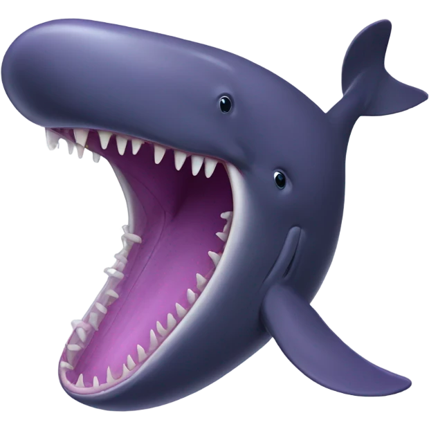 purple sperm whale with open mouth emoji