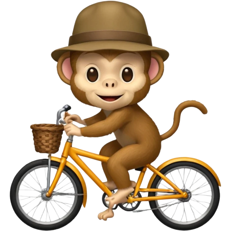 monkey riding a bicycle emoji