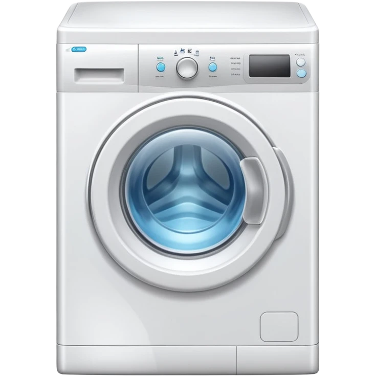 create an icon for white washing machine with big water drop in front emoji
