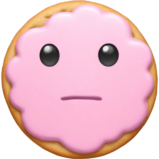 pastel pink cookie emoji