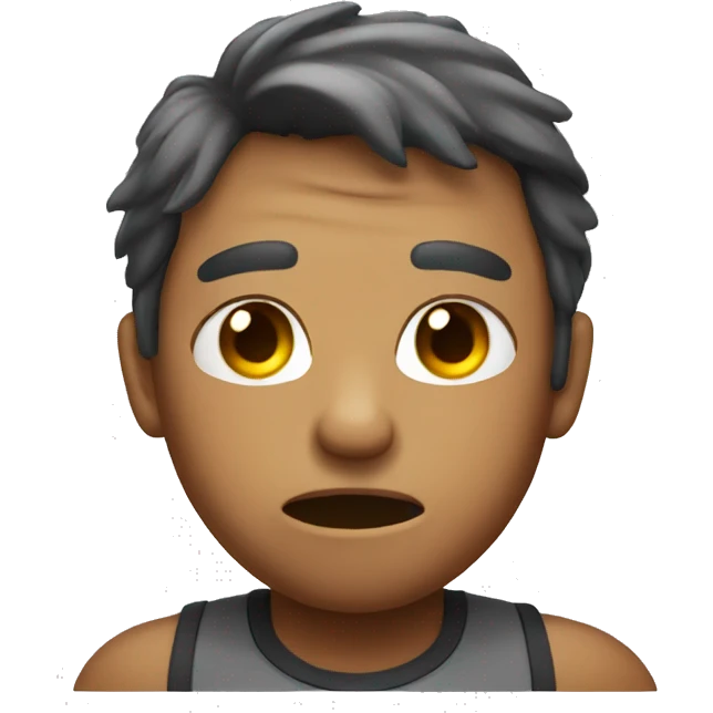 sweating while blushing  emoji