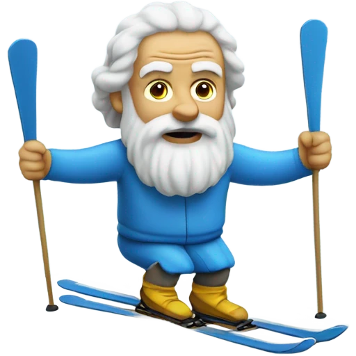 Socrates skiing emoji