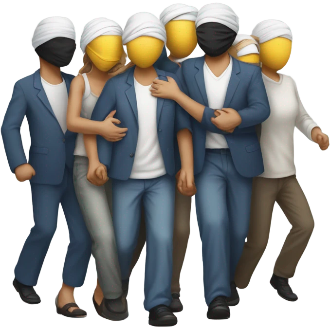 The blind leading the blind emoji