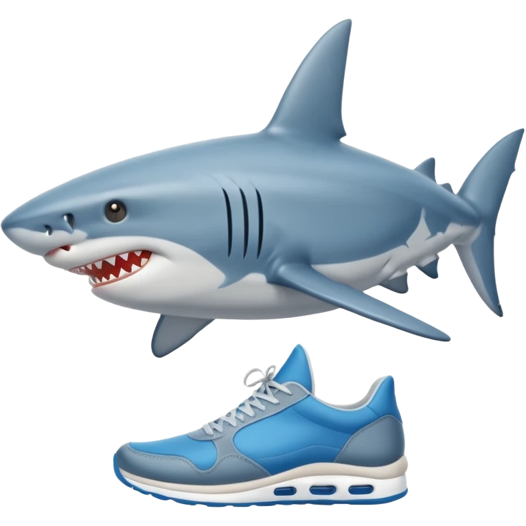 Tiburon con tenis emoji