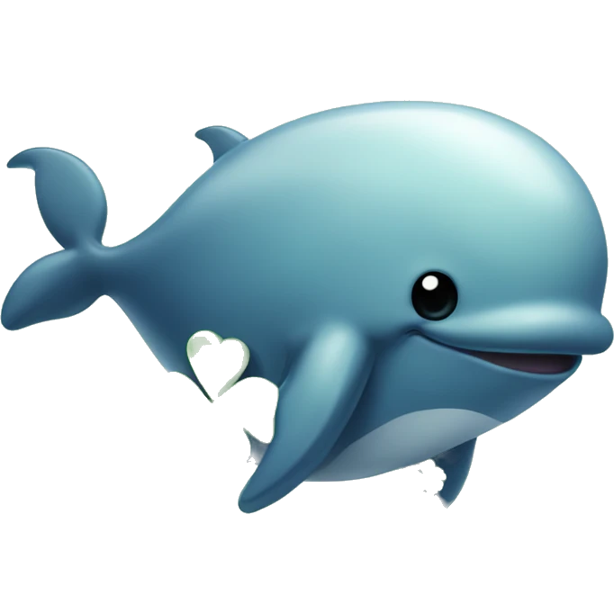 Four-leaf clover-breathing whale emoji