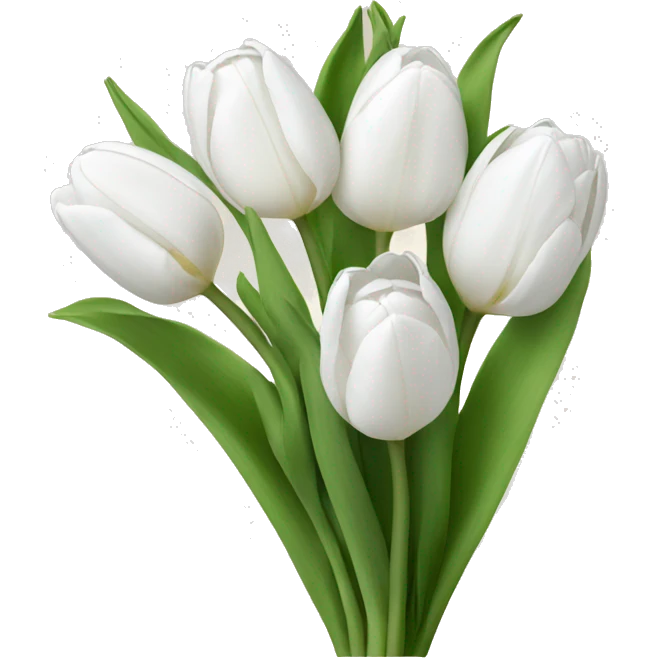 White tulips  emoji