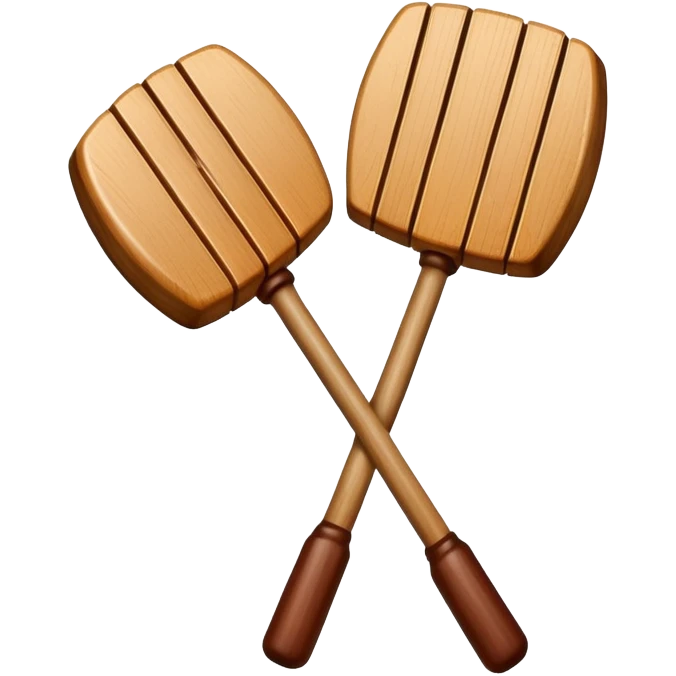 two marimba mallets crossed in an x shape emoji