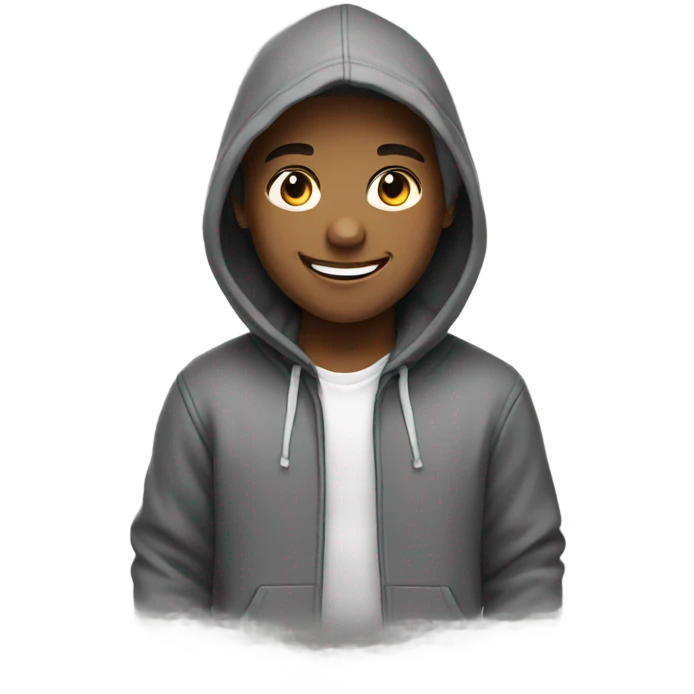 smiling boy in hoodie emoji