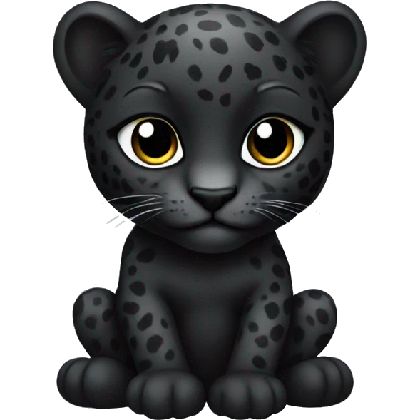 Black leopard baby with black wings emoji