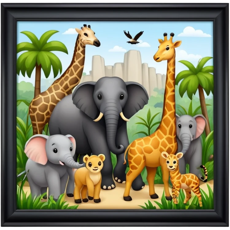 zoo with animals emoji