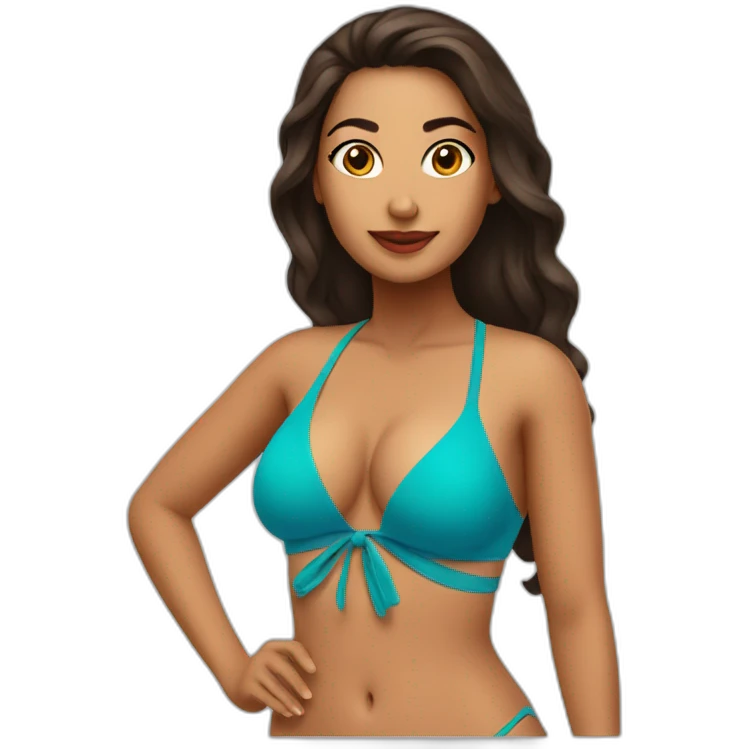 Latina in bikini emoji