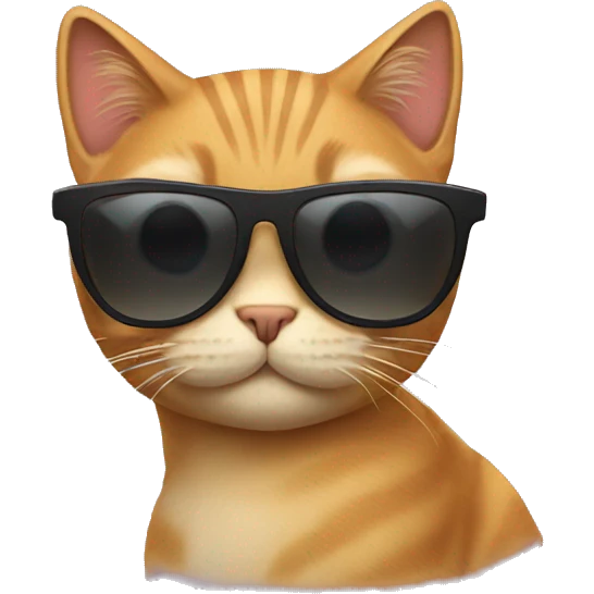 Cat with sunglasses emoji