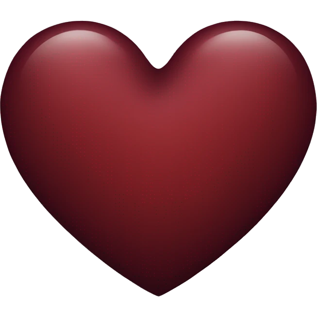 A dark red heart saying my maxi emoji