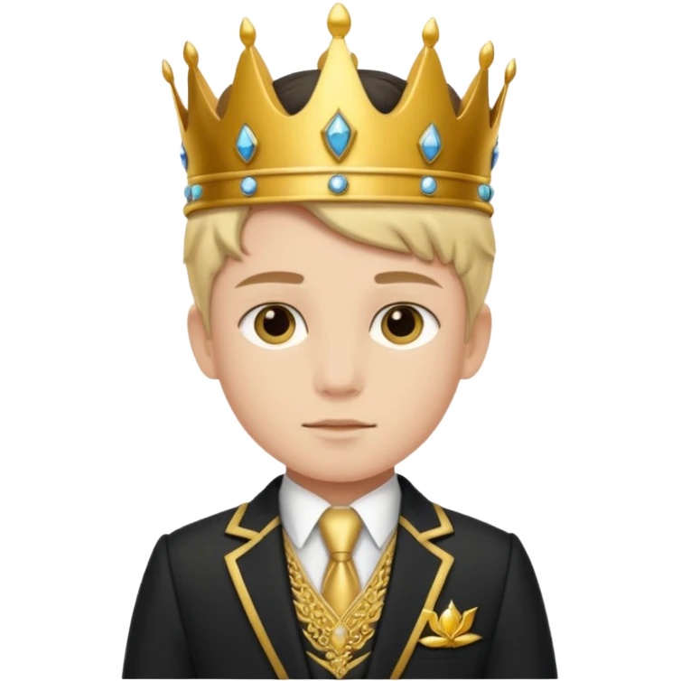 boy king with suit emoji