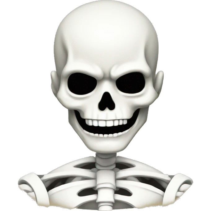 Anime skelton man face saying lol emoji