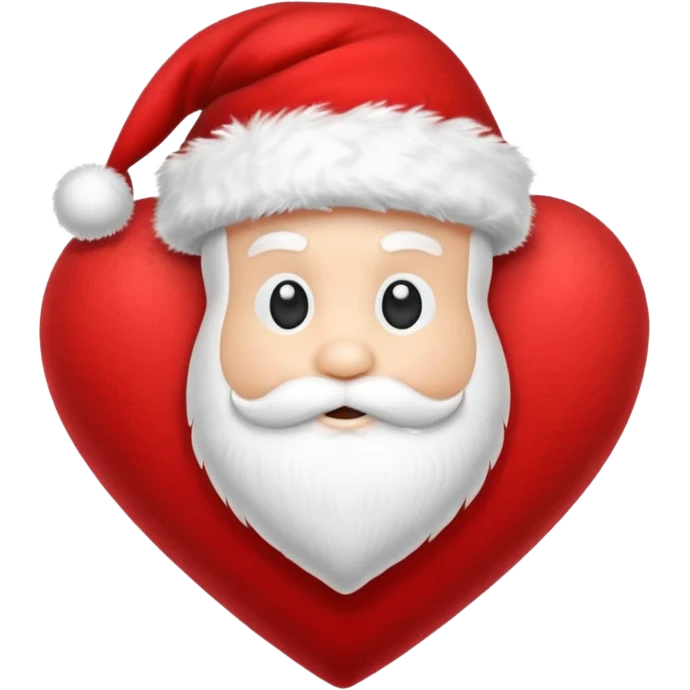 red heart in a santa hat no mustache or face just a red hart with santa hat ontop  emoji