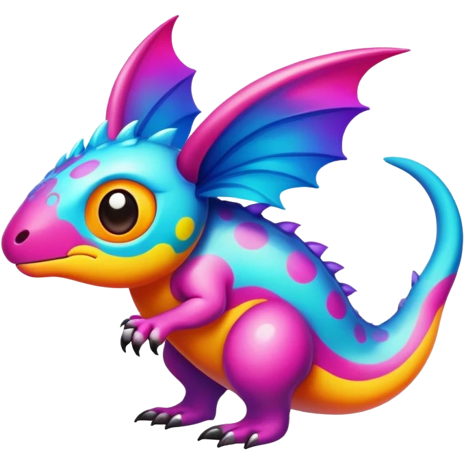 colorful vibrant Fakémon-creature with random markings emoji
