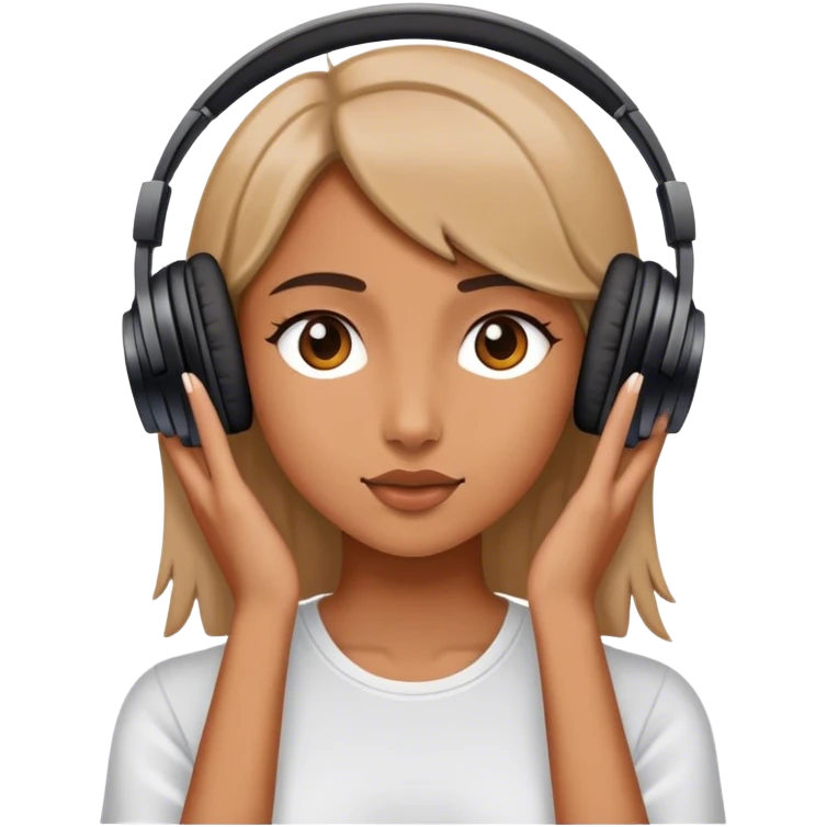 girl listening to music emoji
