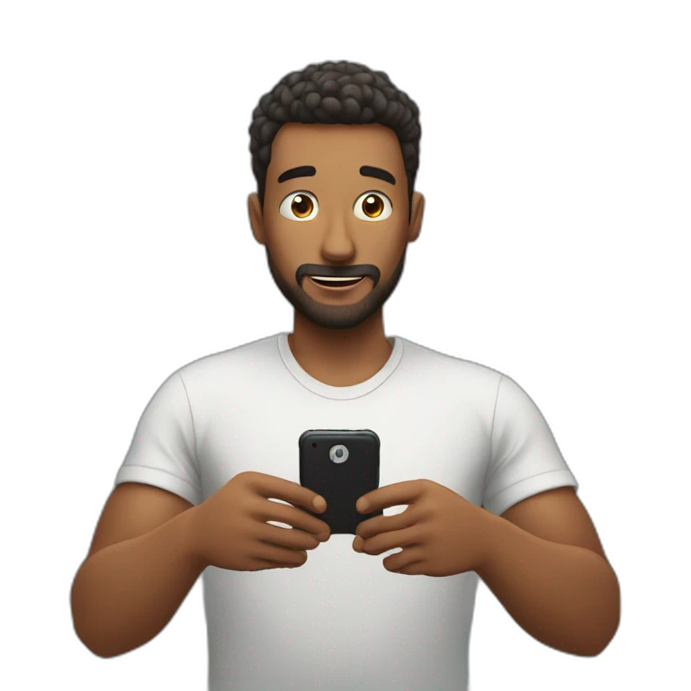 man watching in his phone emoji