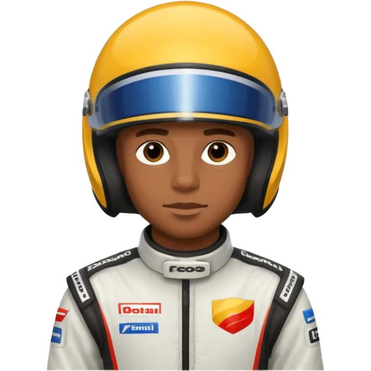 Formula racer black man emoji