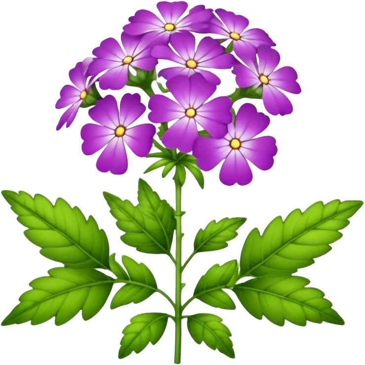 big verbena flower, single emoji