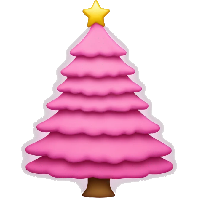Pink Christmas tree emoji