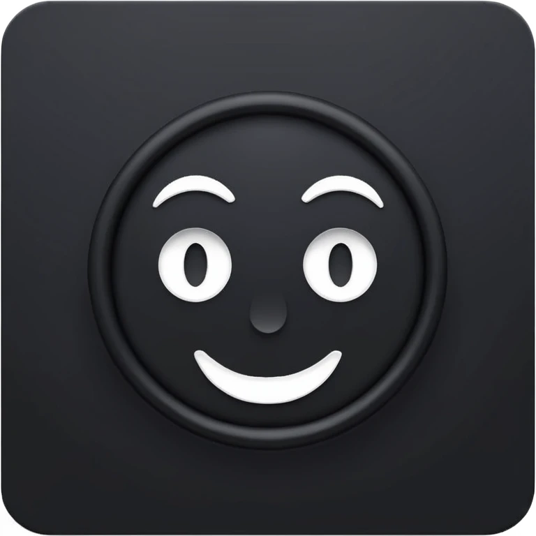 Dark mode icon, flat, white. emoji