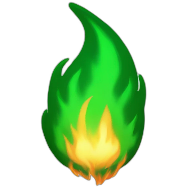 green fire emoji