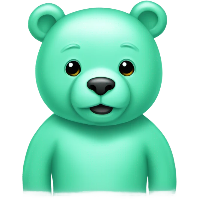 Mint green bear emoji