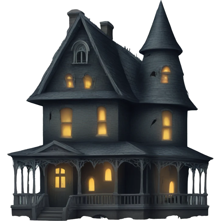 Creepy haunted house emoji