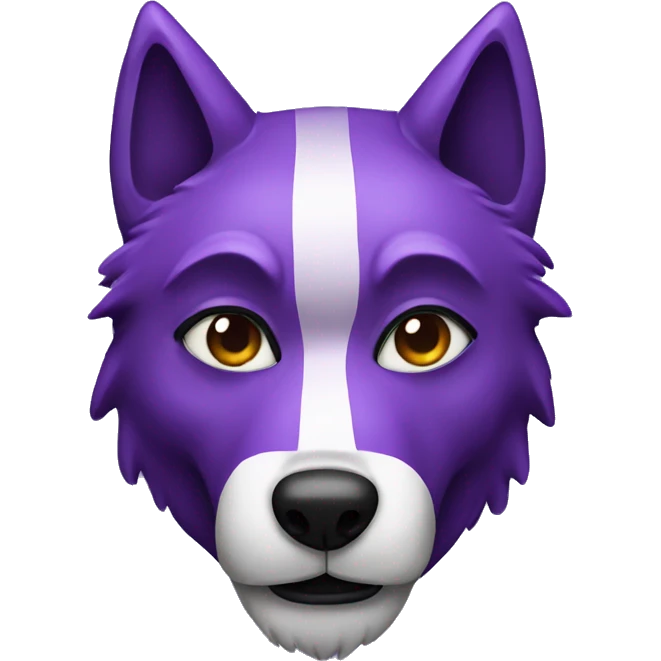Purple wolf with a mask emoji