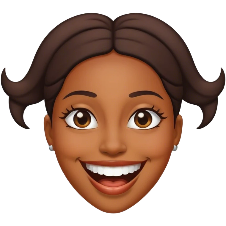 Black Woman with upside down smile  emoji