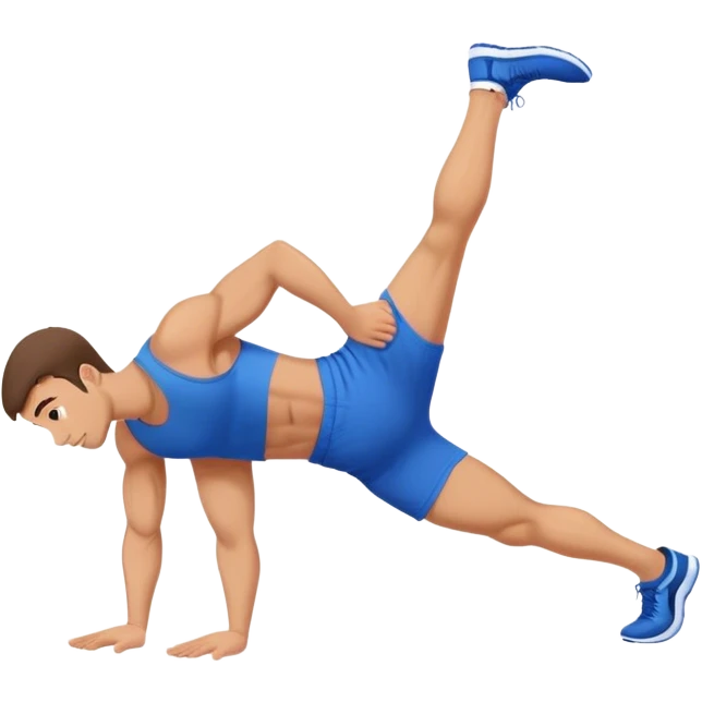 glute-bridges-exercise guy with blue shorts  emoji