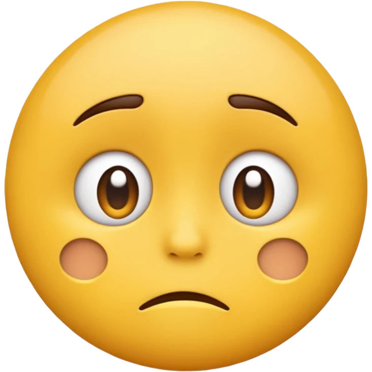 Sad emoji looking up emoji