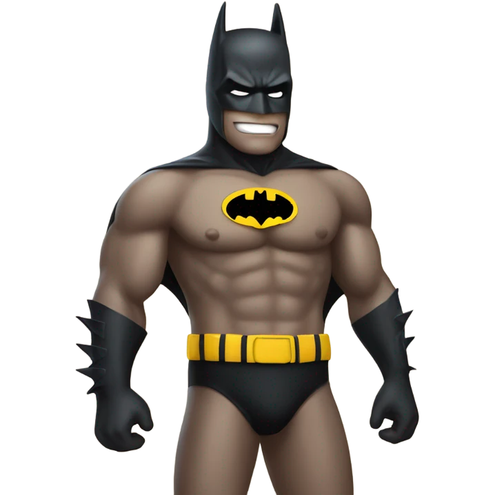 Batman wearing a bikini emoji