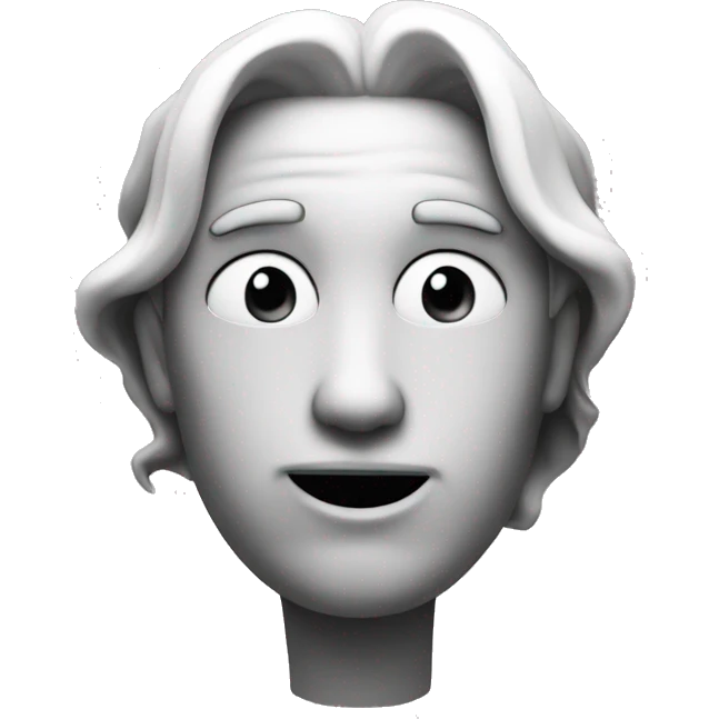 "Imagine a three-dimensional representation of sadness, where contours and sha emoji