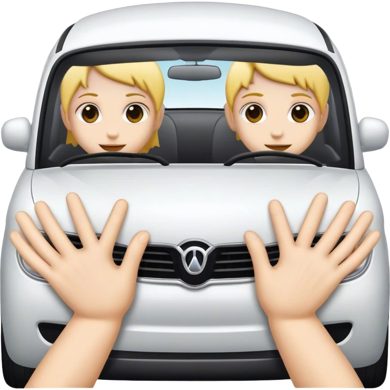 Car with hands emoji