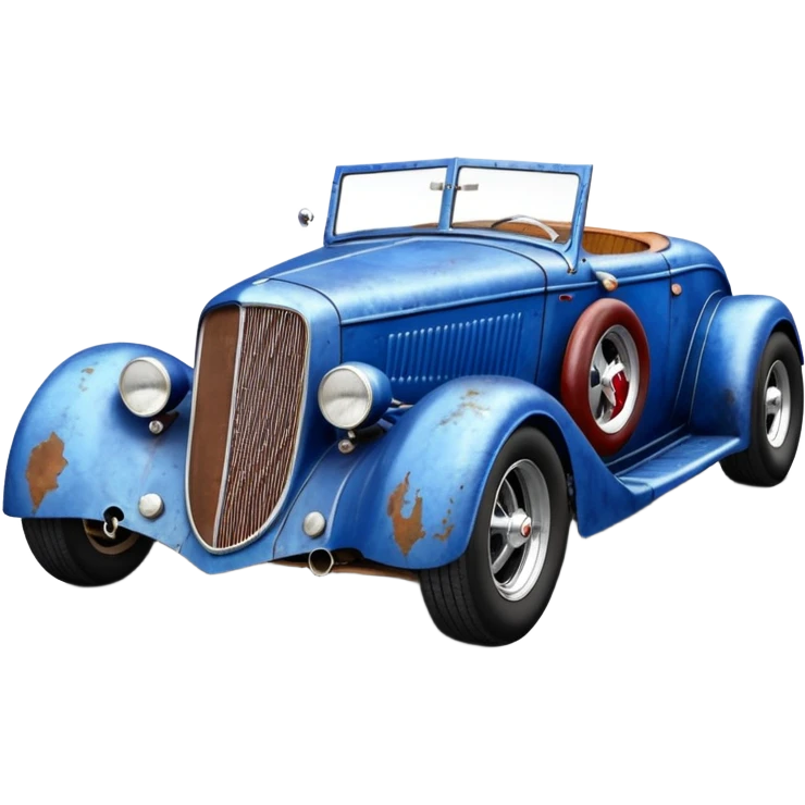 A very fast racing 1934 roadster  body shell-only rustic old antique rat hot rodded Vicky that’s blueberry and cherry pearl  emoji