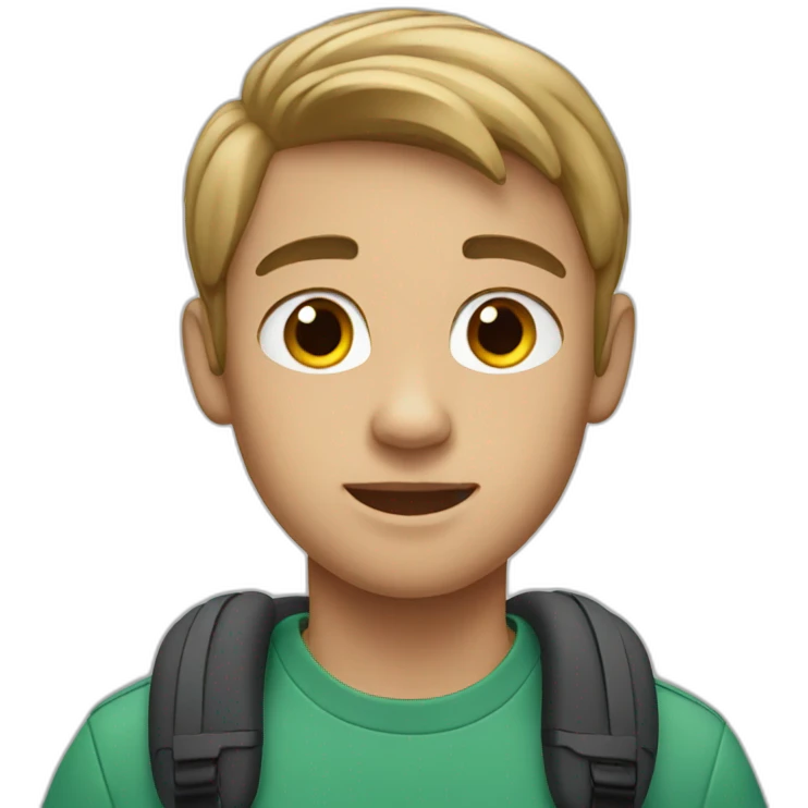 Boy with airpods emoji