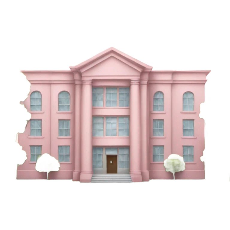 Light pink schools building  emoji