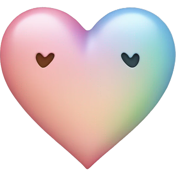Pastel Heart like Apple  emoji