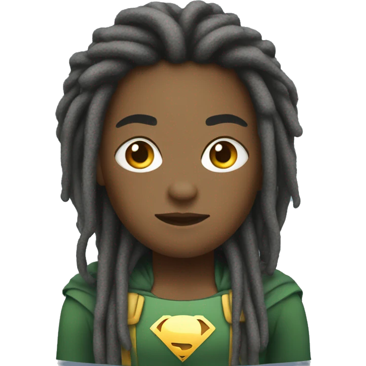 Superhero with dreads mom emoji